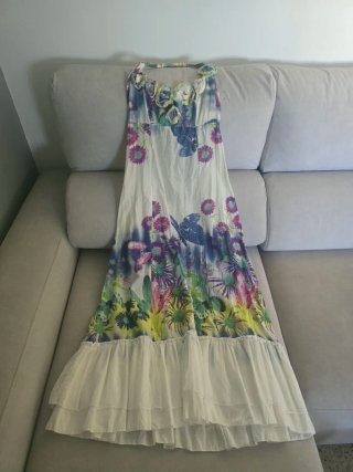 Vestido largo estampado floral