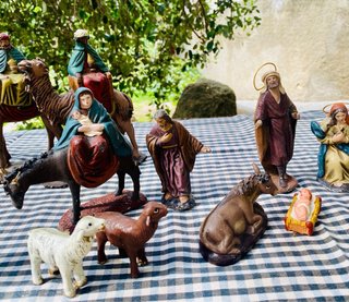 Lote figuras belén pesebre variadas