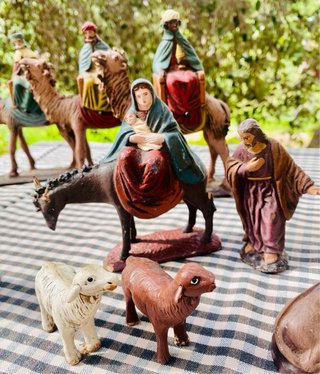 Lote figuras belén pesebre variadas