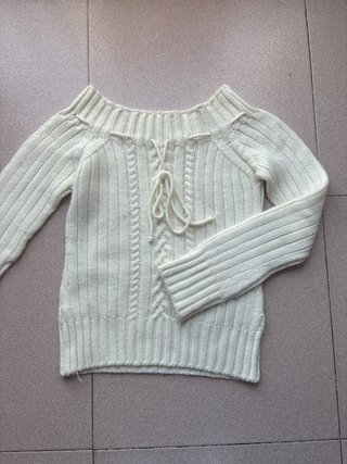 Jersey de Lana Blanco Talla S