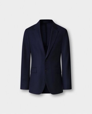 Americana Hackett Navy Hopsack 130s Lana