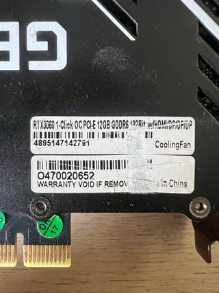 Nvidia RTX 3060 12GB KFA2
