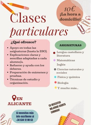 Clases particulares en Alicante