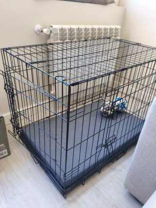 Jaula grande para perro plegable viene sin colchón