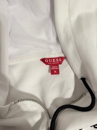 Sudadera Guess Blanca con Cremallera