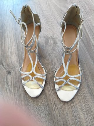 Sandalias de fiesta plateadas