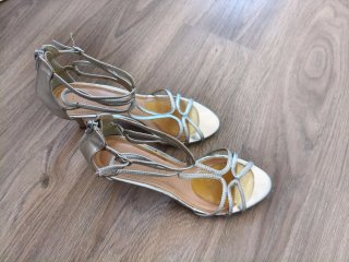 Sandalias de fiesta plateadas
