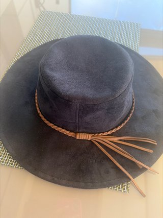 Sombrero Negro Unisex de Ante