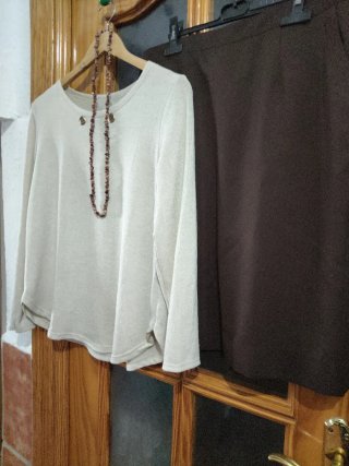 Conjunto Invierno Beige y Marrón Talla XXL
