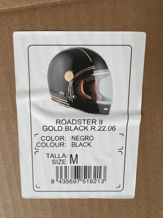 Casco Moto Roadster II Gold Black Talla M (nuevo)