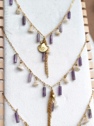 Colgante con minerales  de Amatista  AA