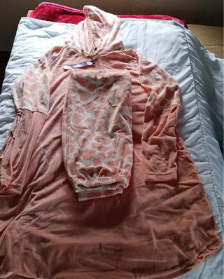 Pijama Mujer XL Animal Print Rosa Nuevo