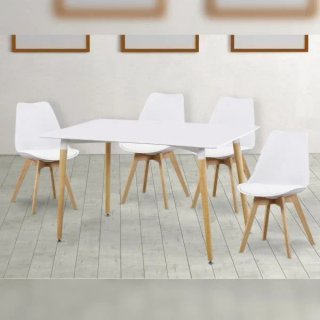 Mesa Dinamarca 120x80 + 4 sillas Malmo