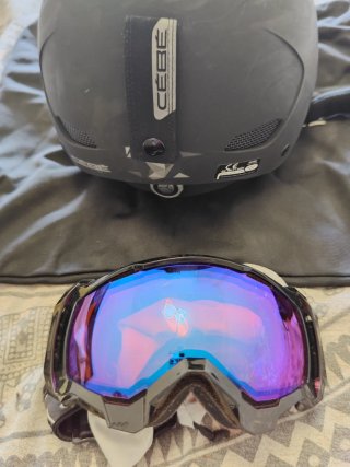 Casco de esquí CEBE negro mate 58-62 cm
