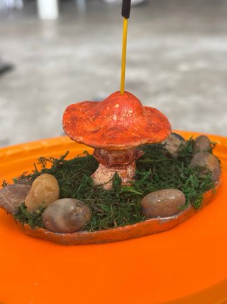 Suporte de Incenso Cogumelo