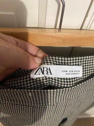 Falda midi ZARA estampado pata de gallo