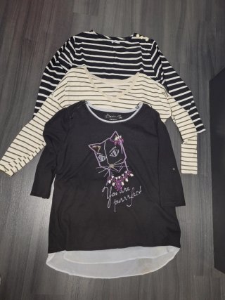 3 Camisetas Manga Larga Mujer Talla L