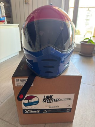 Casco Biltwell Lane Splitter Rosso/Blu