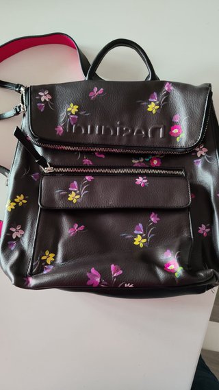 Mochila Desigual Negra con Flores