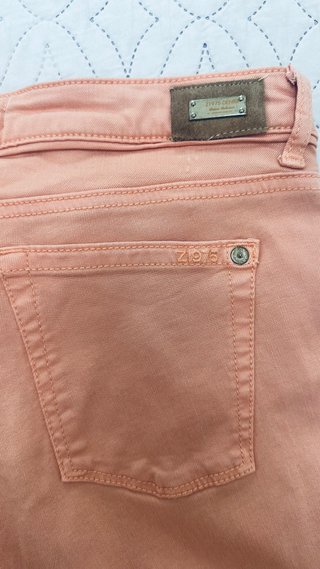 Pantalones vaqueros color salmón T38