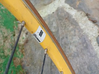 Bicicleta Fixie Piñón Fijo Azul Ruedas Amarillas