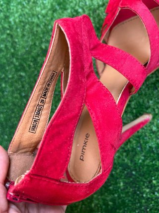Tacones rojos plataforma