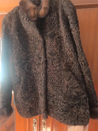 Chaqueta de astracán retales
