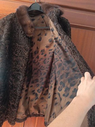 Chaqueta de astracán retales