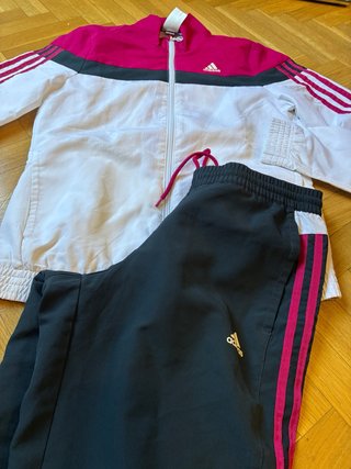 Chándal Vintage Adidas Rosa y Blanco
