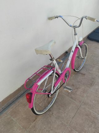 Bicicleta Vintage Orbea Blanca y Rosa