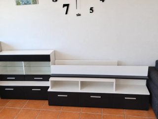 Muebles de salón modernos blanco y negro