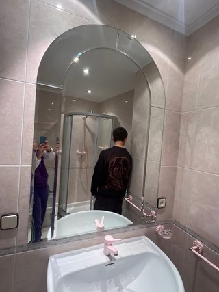 Conjunto Baño Rosa y Blanco