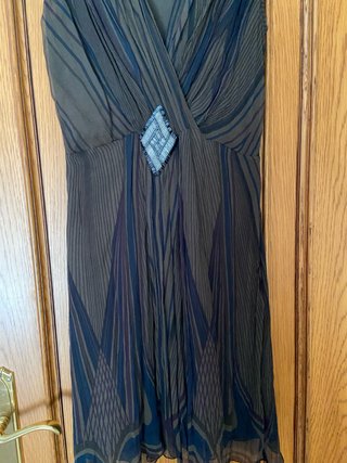 Vestido de fiesta gasa y pedrería