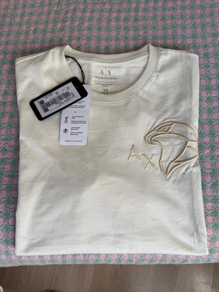 Camiseta Armani Exchange Beige Talla XS/S NUEVA