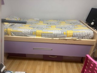 Mueble juvenil madera cama compacta con cajonera