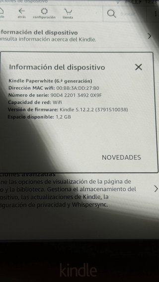 Kindle Paperwhite 6a generacion