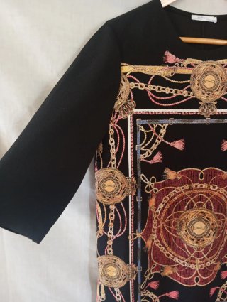 Vestido Zara Estampado Barroco Tamanho L