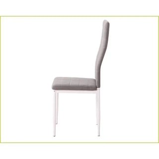 6 sillas de comedor Yuri tapizadas marengo