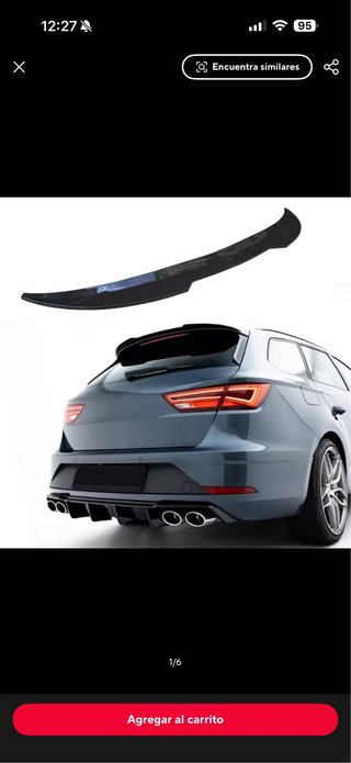 Extensión de alerón para coche