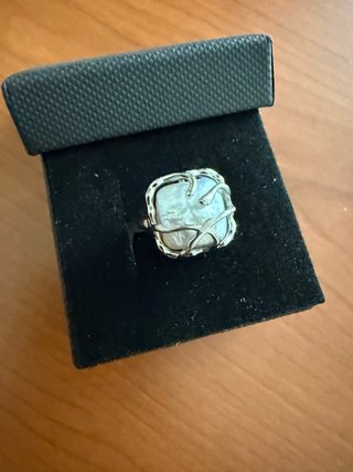 Anillo Plata S925 Perla Barroca