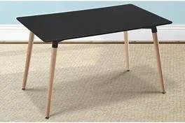 Mesa Dinamarca 120x80 + 4 sillas negras