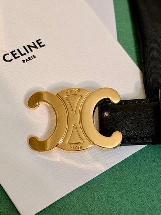 Cintura Celine in pelle nera