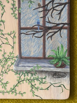 Quadro em Madeira com Pintura Acrílica