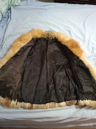 Abrigo de piel de zorro del Canadá