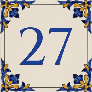 Azulejo número de casa talavera