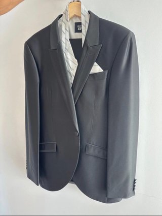Traje de Novio Negro/Gris