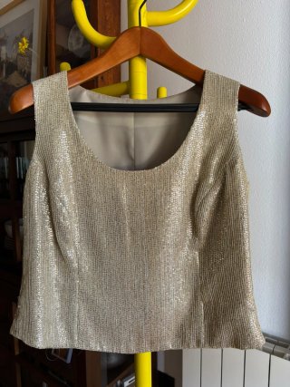 Top de Fiesta plateado