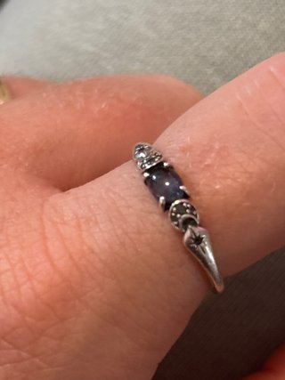 Anillo Pandora Jasmine Morado Plata
