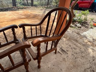 Set de 2 Sillas Butaca de Madera