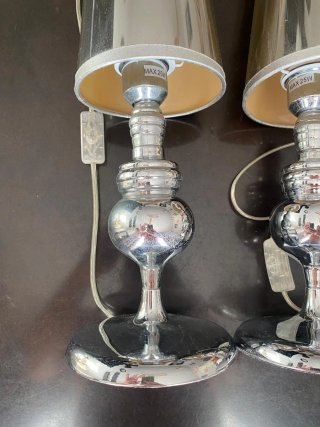 Lámparas de mesa plateadas (2 unidades)